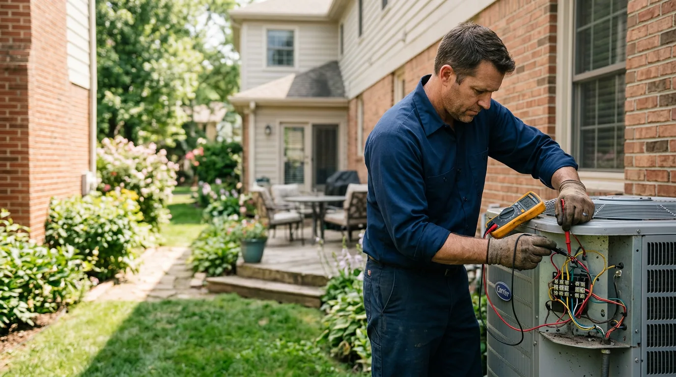 HVAC technician working near Lakemore, OH